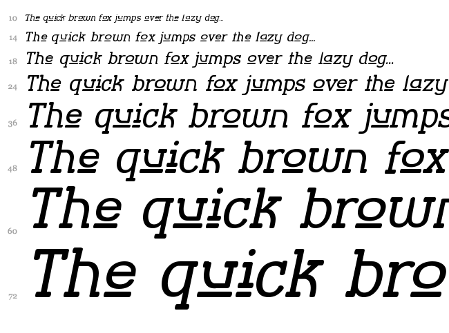 Street Corner Slab font waterfall